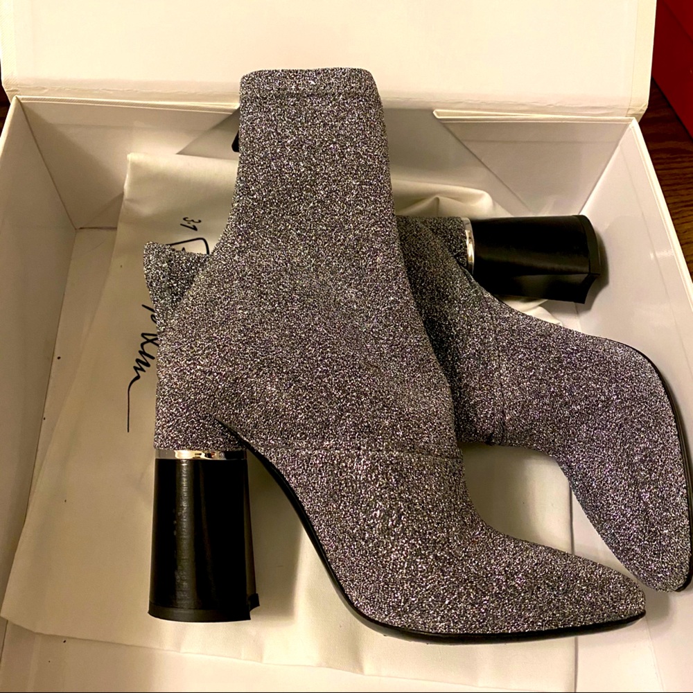 Philip Lim silver sock boots